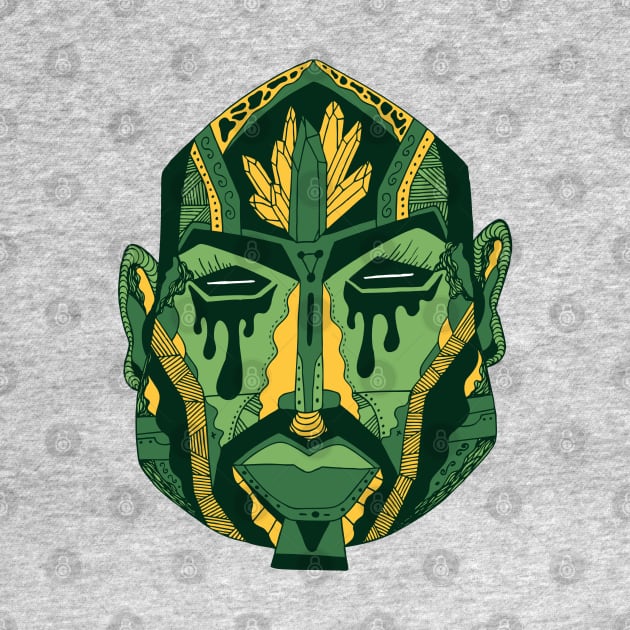 Forrest Green African Mask No 9 by kenallouis